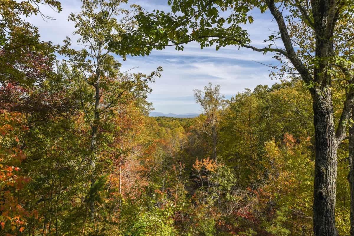 View! Cozy, Private, Fireplace, Hot Tub Log Cabin, Honeymoon! Sevierville Eksteriør bilde